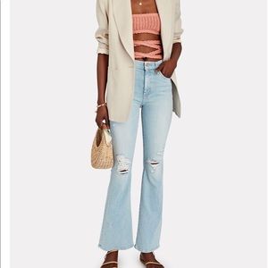 MOTHER The Weekender Light-wash Free Hugs Sz 26 Pristine